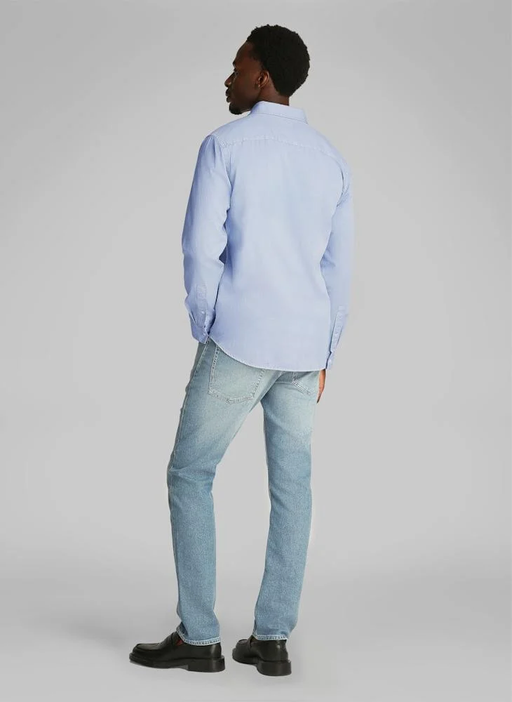 كالفن كلاين Regular Fit Twill Long Sleeve Shirt