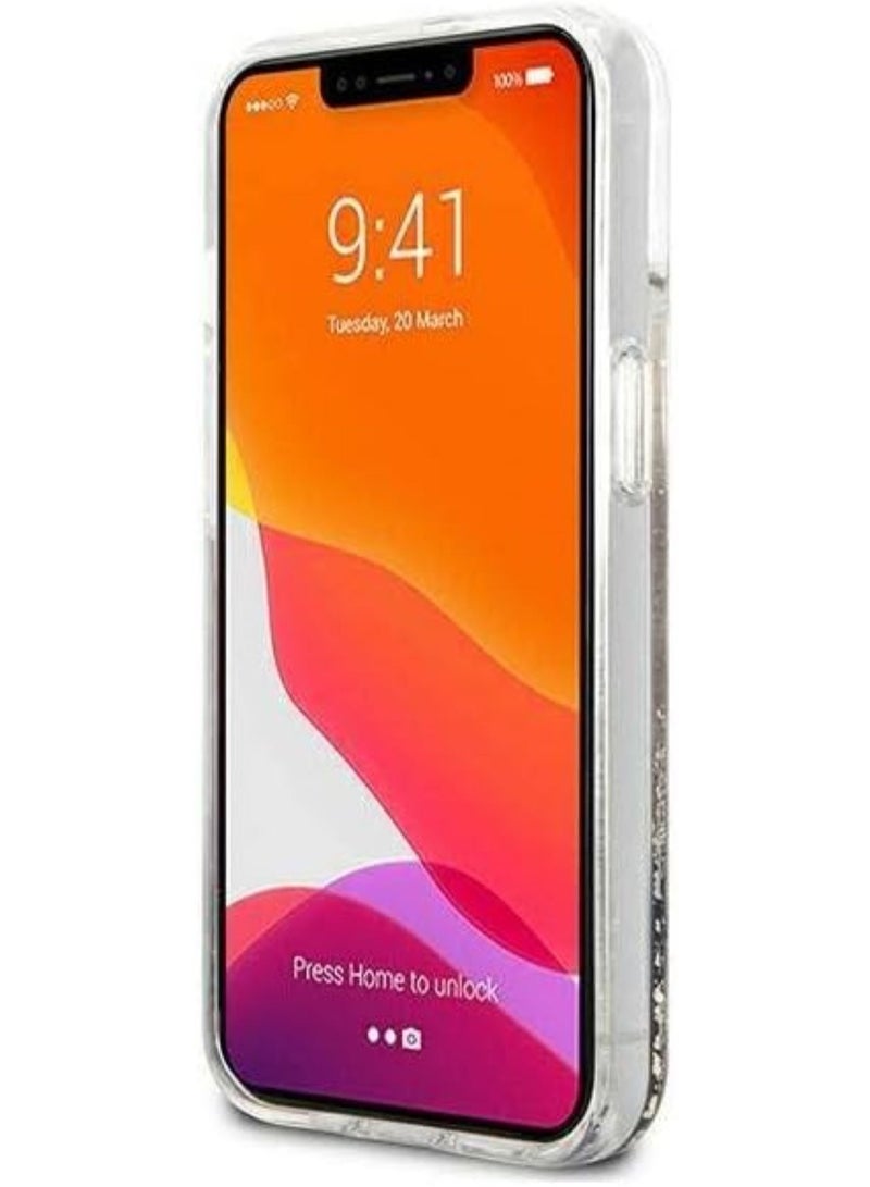 GUESS Guess Liquid Glitter Case 4G Electroplated Logo For Iphone 13 Mini (5.4 Inches) - Gold - Image 4