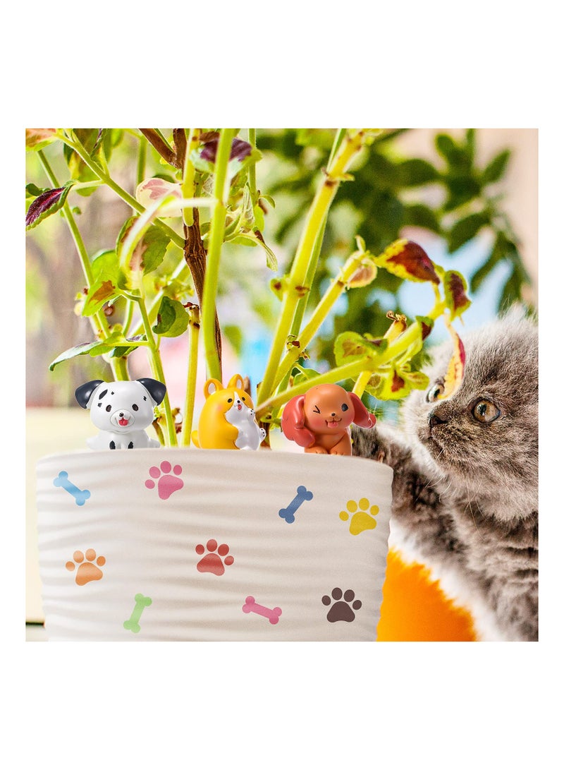 KASTWAVE 12 PCS Cute Dog Figurines Set, Miniature Garden Dogs Landscape, Mini Resin Dog Toy, Figures Puppy Party Decorations, Cake Cupcake Toppers, for Home Garden Birthday Party Plant Pots Decor - Image 5