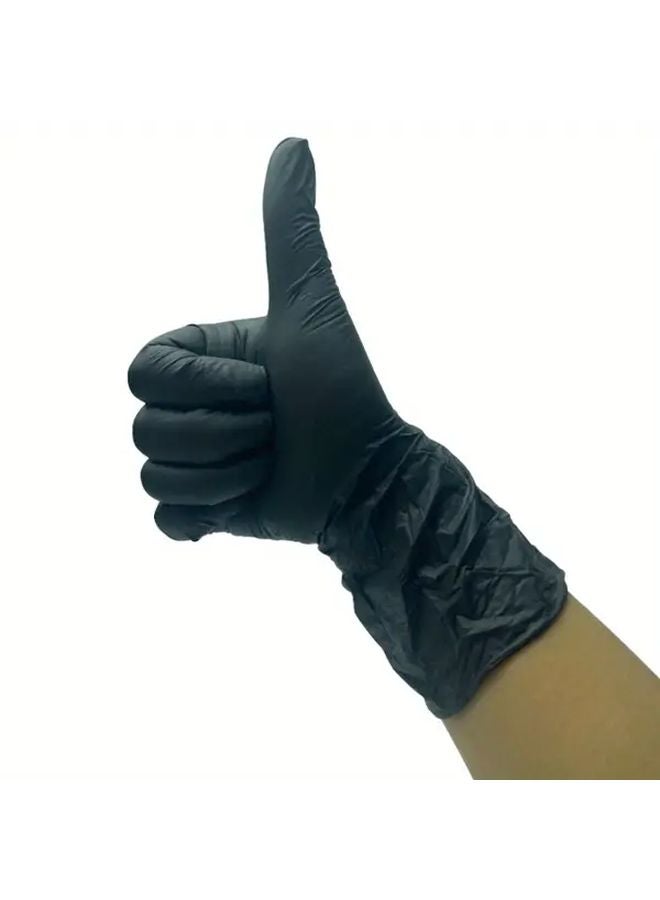 20 Pcs XL Disposable Black Nitrile Gloves For Tattooing Manicure Pet Bathing Kitchen Cleaning - Image 1