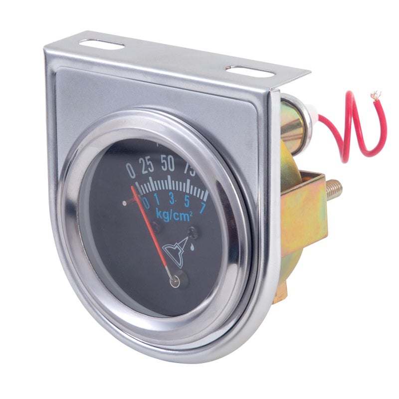 Yullsorom 7-153 Oil Pressure Gauge Kit Universal Fit With Plastic Tube And Threaded Parts  Chrome Black - Image 4