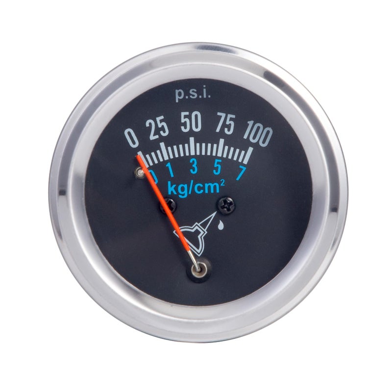 Yullsorom 7-153 Oil Pressure Gauge Kit Universal Fit With Plastic Tube And Threaded Parts  Chrome Black - Image 2