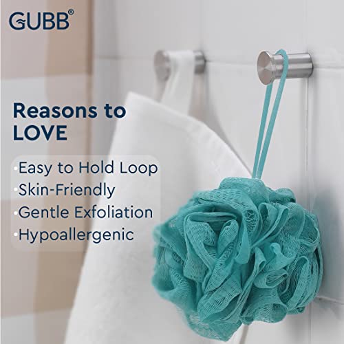 GUBB Luxe Bath Sponge Round Loofah For Women & Men - Pebble - Soft & Fluffy With Multiple Layers of Fibrous Matrix For A Fun Shower Time | Scrub off Dead Skin, Soft Mesh, Gentle Exfoliation - - Image 4