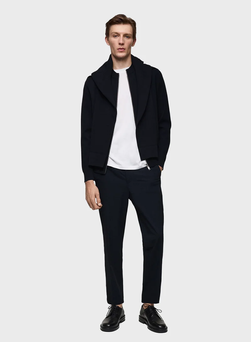 مانجو مان Zipped Knit Cardigan