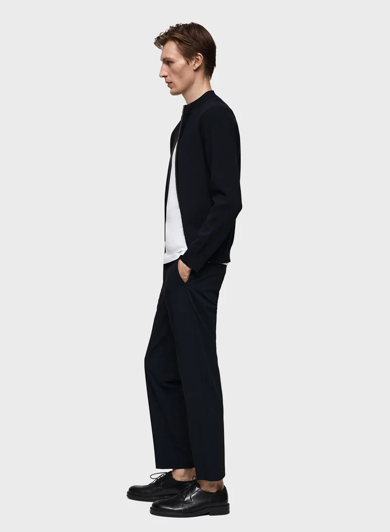 مانجو مان Zipped Knit Cardigan