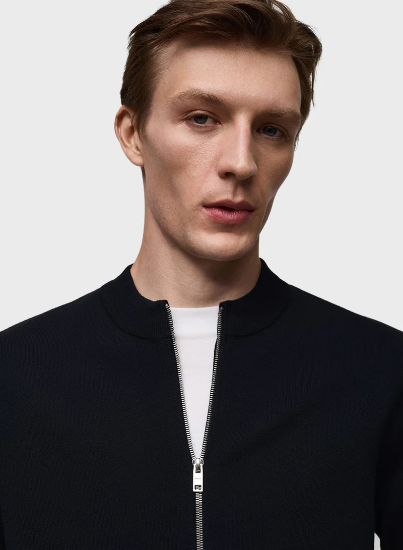 مانجو مان Zipped Knit Cardigan