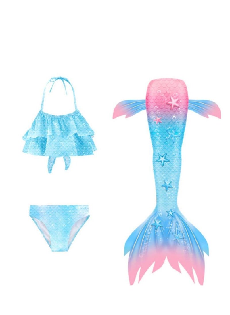 Y&D 3-Piece Mermaid Bathing Swimsuit Set - Image 1
