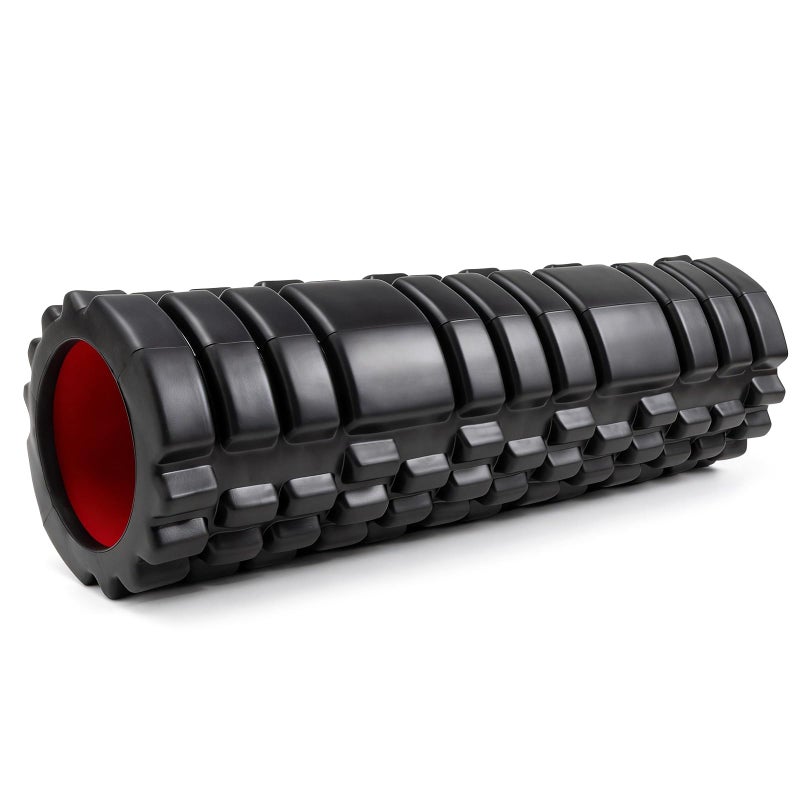 Zmarthumb Foam Roller for Deep Tissue Massager, 18" Trigger Point Foam Roller, Patented Exercise Roller for Muscle Recovery, Physical Therapy, Improves Mobility, Fitness, Yoga and Pilates (Black) - Image 1