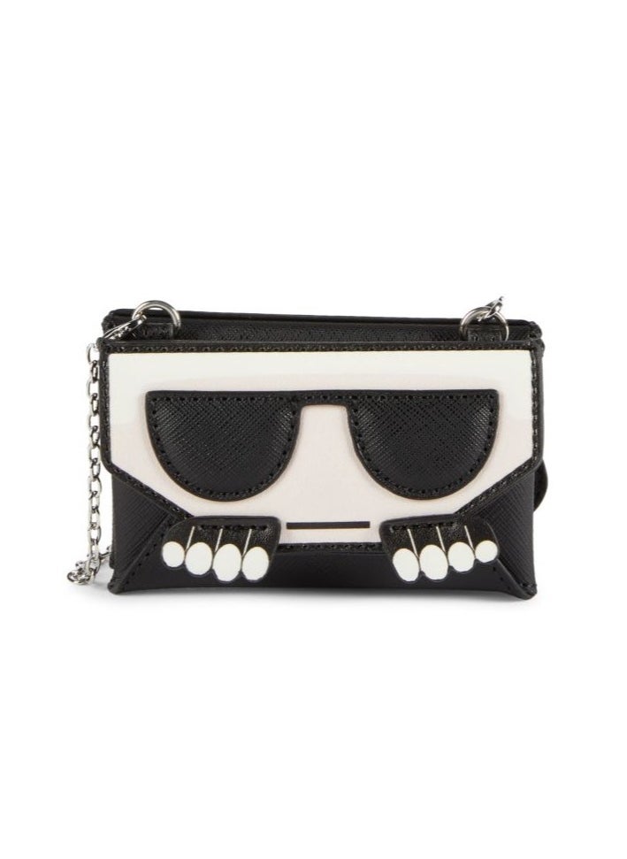 Karl Lagerfeld Paris - Karl Lagerfeld Faux Leather Cardholder-On Chain - Image 1