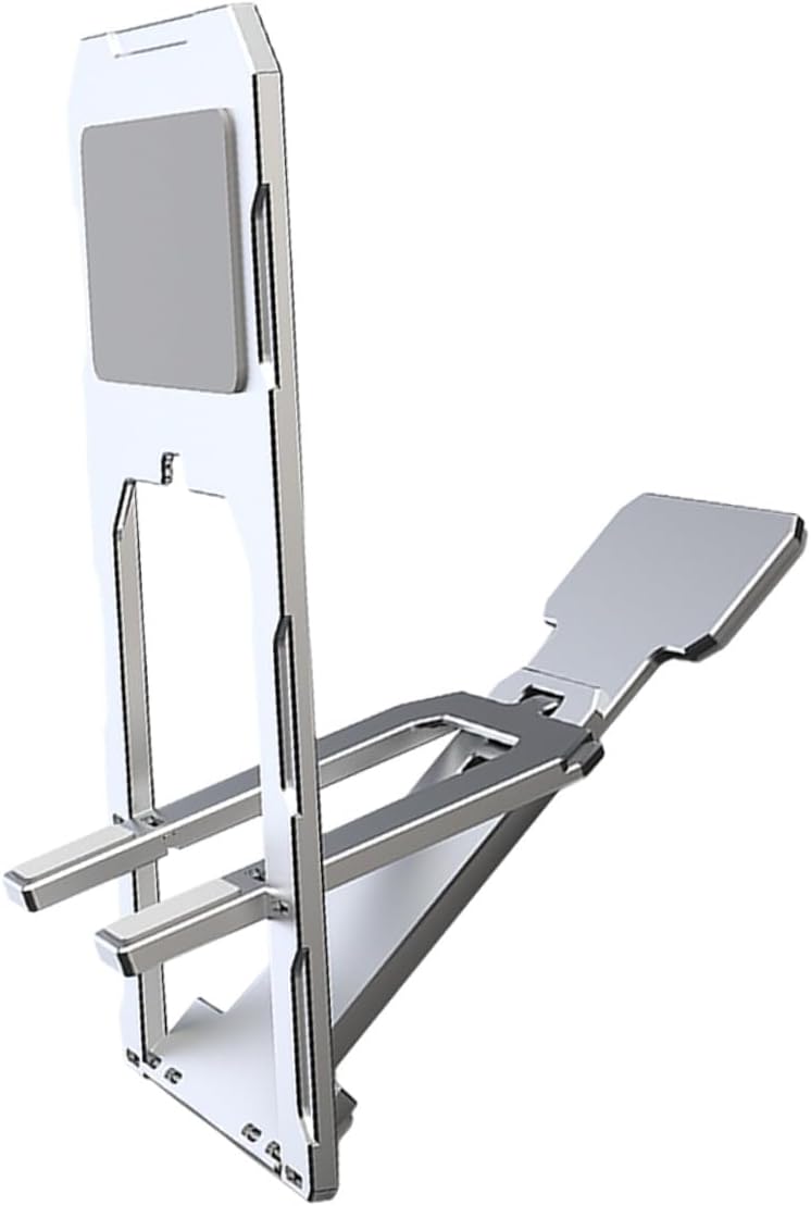 Adjustable Aluminium Alloy Tablet Support and Phone Holder Desktop Stand Portable Folding Bracket for Smartphones and Tablets Silver - Image 1