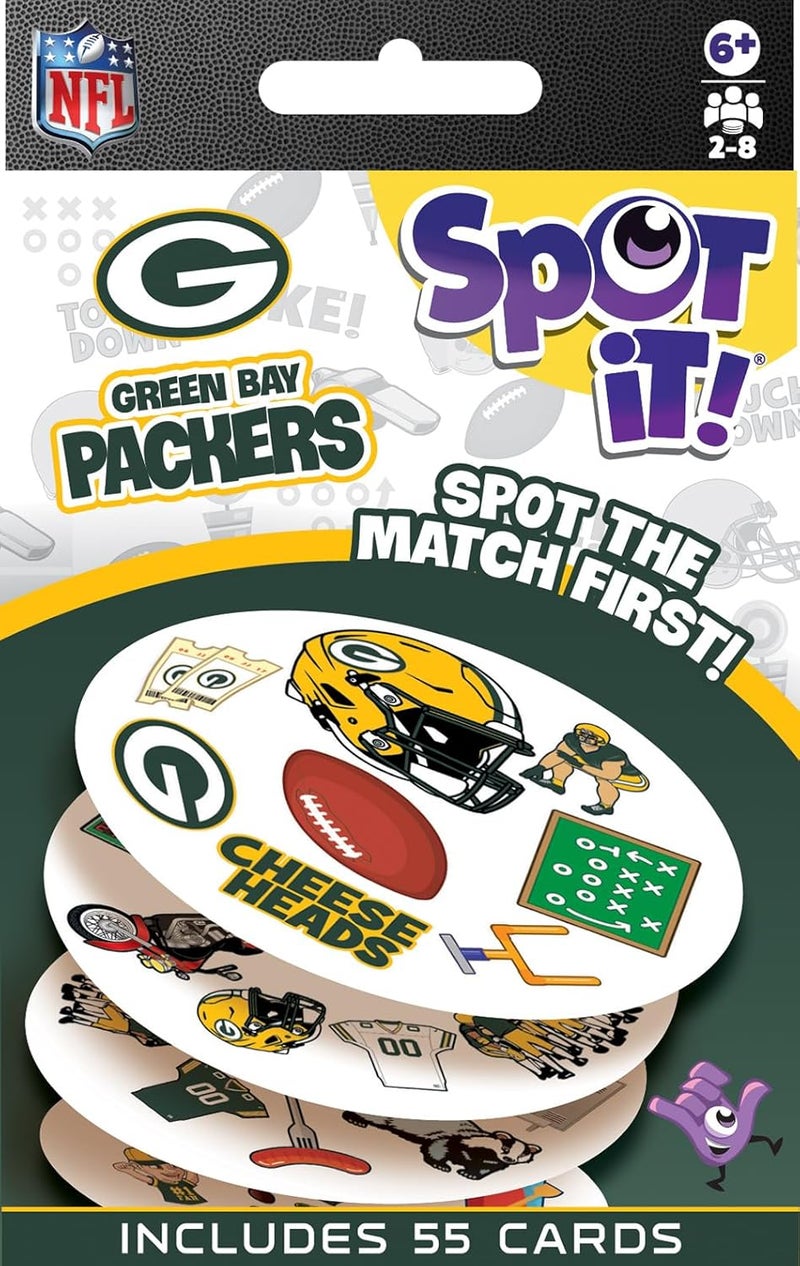 Master Pieces Game Day - NFL Green Bay Packers Spot It Game For Kids, Adults, and Family - Image 1
