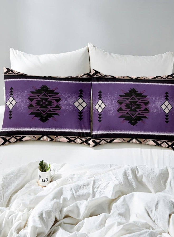 Man Fei Aztec Duvet Cover Set Queen Size, Native Tribal Navajo American Bedding Set 3pcs for Kids Boys, Boho Abstract Geometric Comforter Cover Soft Polyester Quilt Cover with 2 Pillowcases,No Comforter - Image 4