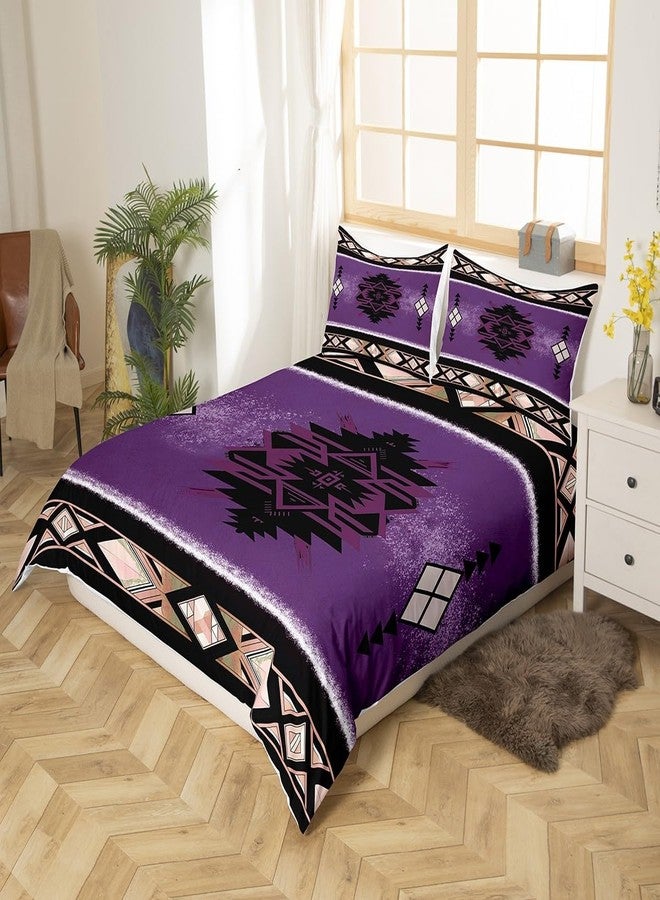 Man Fei Aztec Duvet Cover Set Queen Size, Native Tribal Navajo American Bedding Set 3pcs for Kids Boys, Boho Abstract Geometric Comforter Cover Soft Polyester Quilt Cover with 2 Pillowcases,No Comforter - Image 2