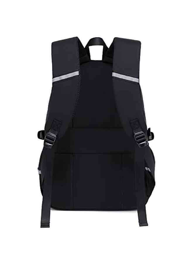 Arabest - Black Big Student Laptop Backpack for College Women High School Teen Girls Bookbag Travel Daypack - Image 1