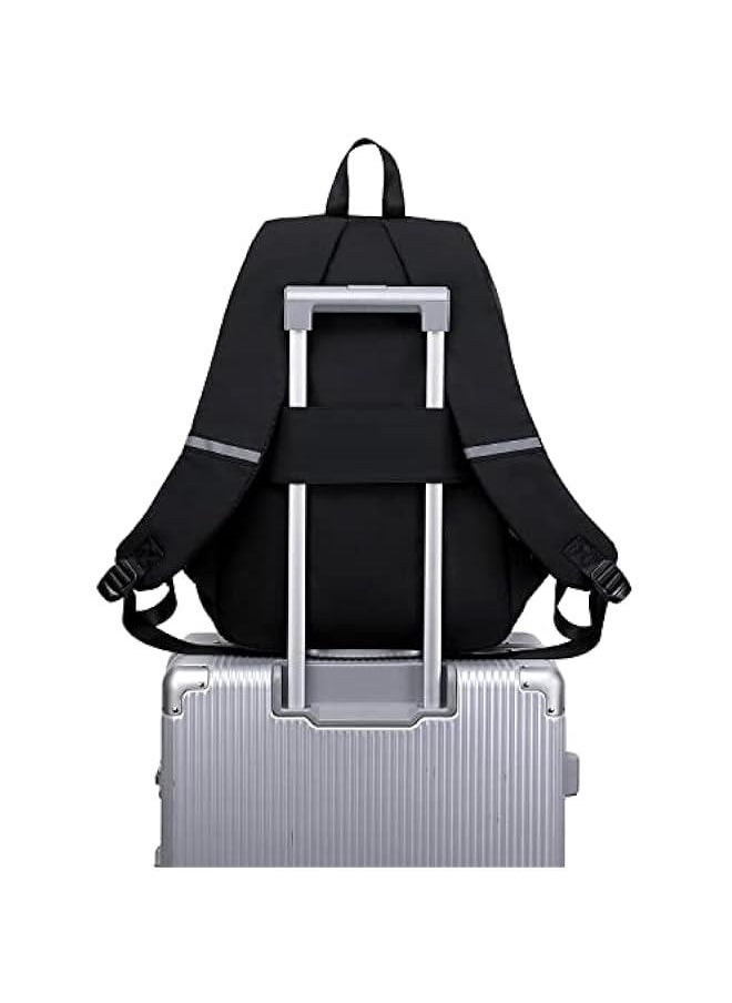 Arabest - Black Big Student Laptop Backpack for College Women High School Teen Girls Bookbag Travel Daypack - Image 1