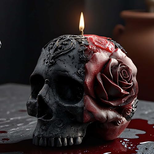 EVERELAM Halloween Skull Hand Ghost Cylinder Molds Silicone Wave Spiral Candle Mold - Silicone Resin Casting Molds for Candle & Resin & Soap Craft Supplies - Image 1