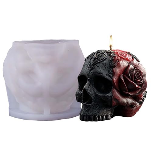 EVERELAM Halloween Skull Hand Ghost Cylinder Molds Silicone Wave Spiral Candle Mold - Silicone Resin Casting Molds for Candle & Resin & Soap Craft Supplies - Image 3