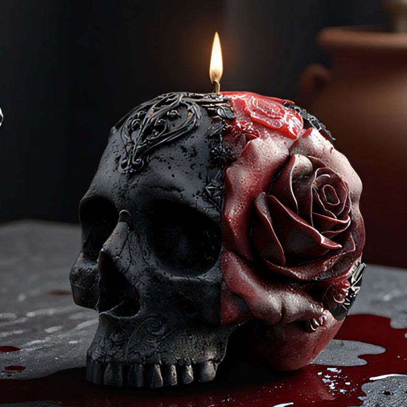 EVERELAM Halloween Skull Hand Ghost Cylinder Molds Silicone Wave Spiral Candle Mold - Silicone Resin Casting Molds for Candle & Resin & Soap Craft Supplies - Image 5