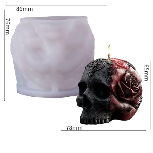EVERELAM Halloween Skull Hand Ghost Cylinder Molds Silicone Wave Spiral Candle Mold - Silicone Resin Casting Molds for Candle & Resin & Soap Craft Supplies - Image 2
