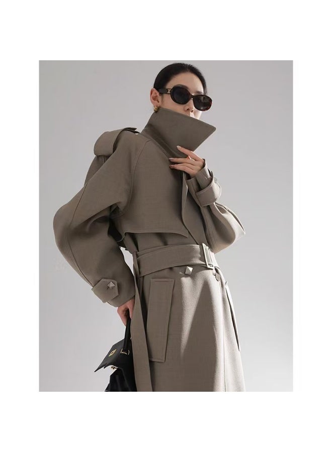 Rivet Design Trench Coat - Image 2