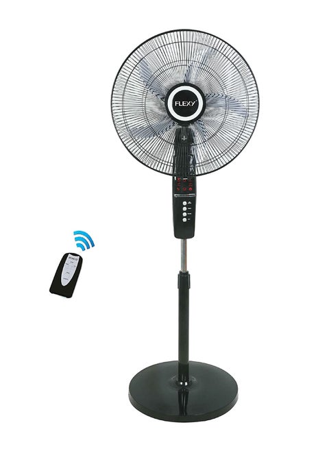18 Inch Stand Fan With Remote Control And Timer | Pedestal Floor Cooling Fan For Home And Outdoor Use | 5 Leaf 3 Speed Powerful Electric Tower Fan