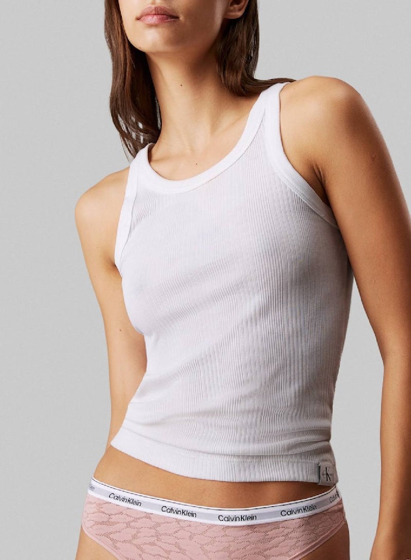 CALVIN KLEIN Lace High Leg Thong - Image 4