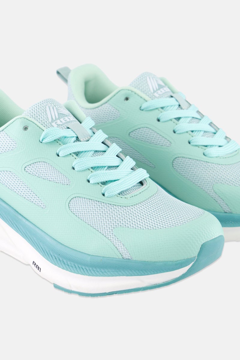 RBX Women Lace Up Training Shoes, Mint Green - Image 3
