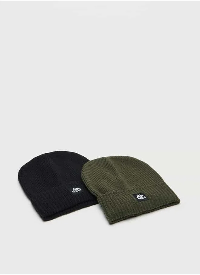 كابا Set of 2 - Kappa Logo Applique Beanie Cap