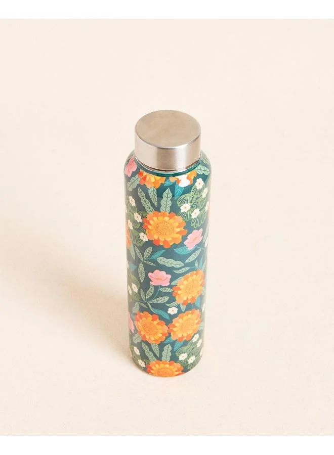 Chumbak Marigold Steel Bottle - Blue