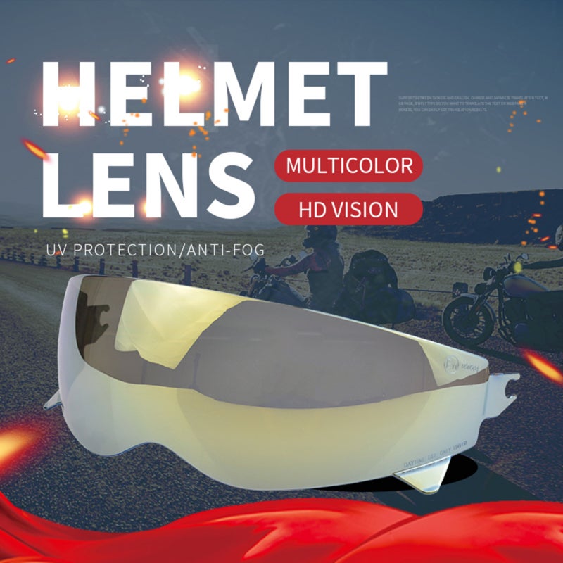 Helmet Lens: Style 1 Premium PC Material Anti-UV Anti-Fog Anti-Scratch - Easy To Install Helmet Visor for Scorpion EXO Retro Helmet Replacement - Image 5