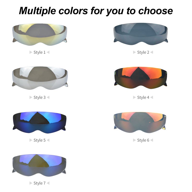 Helmet Lens: Style 1 Premium PC Material Anti-UV Anti-Fog Anti-Scratch - Easy To Install Helmet Visor for Scorpion EXO Retro Helmet Replacement - Image 2
