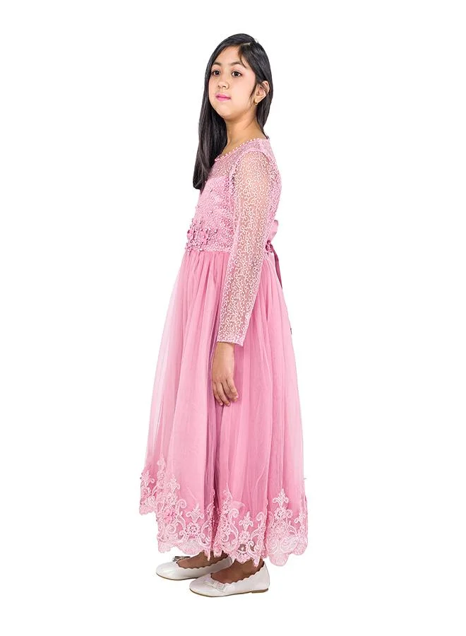 babyqlo Lace Bodice Tulle Dress
