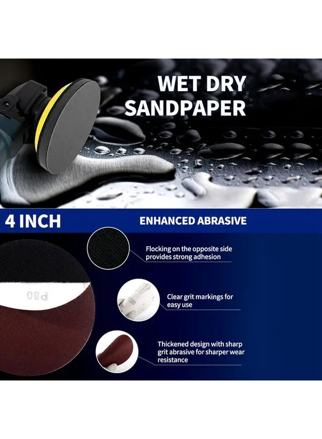 52pcs Angle Grinder Sanding Discs With Backing Pad M14 Thread For Wood Metal Polishing - Image 4