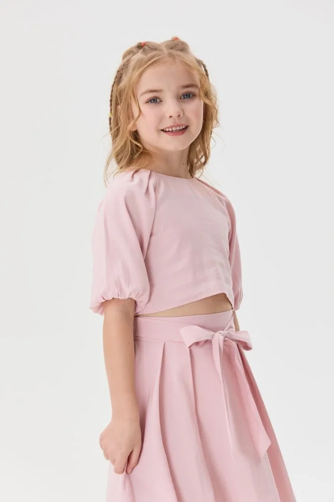 Tenda Short blouse with puff sleeves
