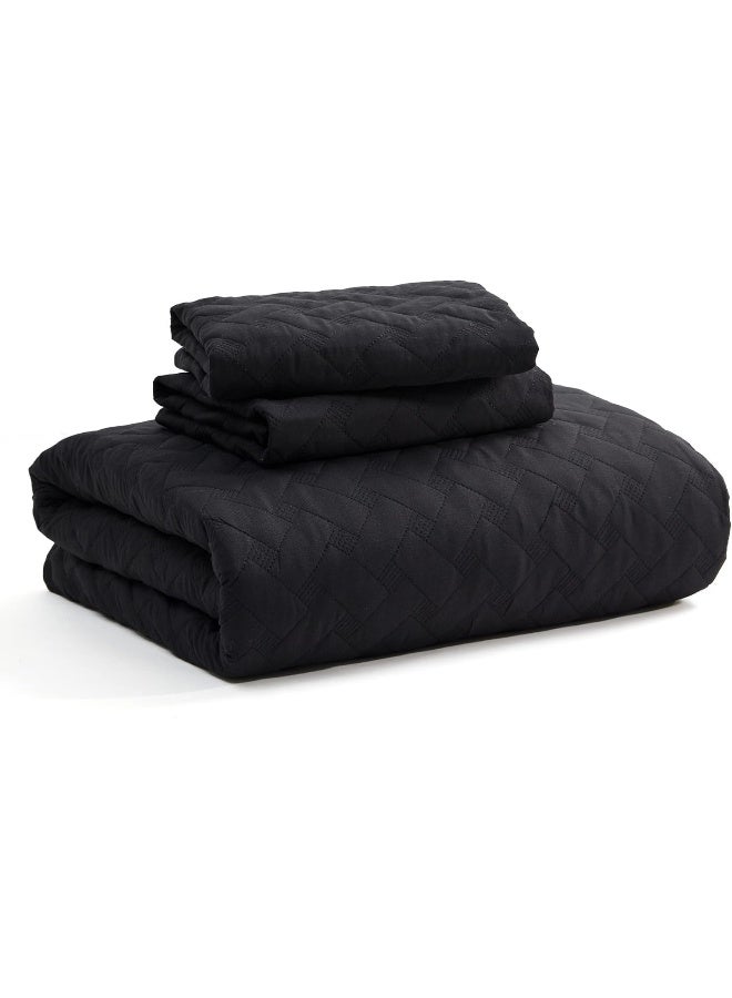 BEDSURE Twin Extra Long Quilt Set - Lightweight Summer Quilt Twin - Black Bedspreads Twin Size- Bedding Coverlets for All Seasons (Includes 1 Quilt, 1 Sham) - Image 5