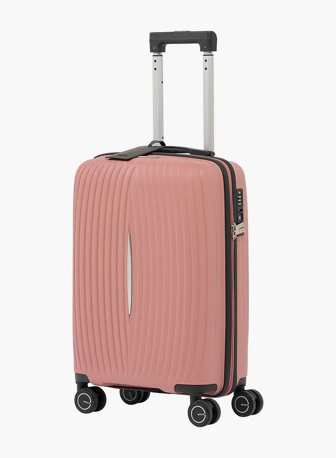 Wave Ribbed Hardcase Trolley Bag with Retractable Handle - Set of 3