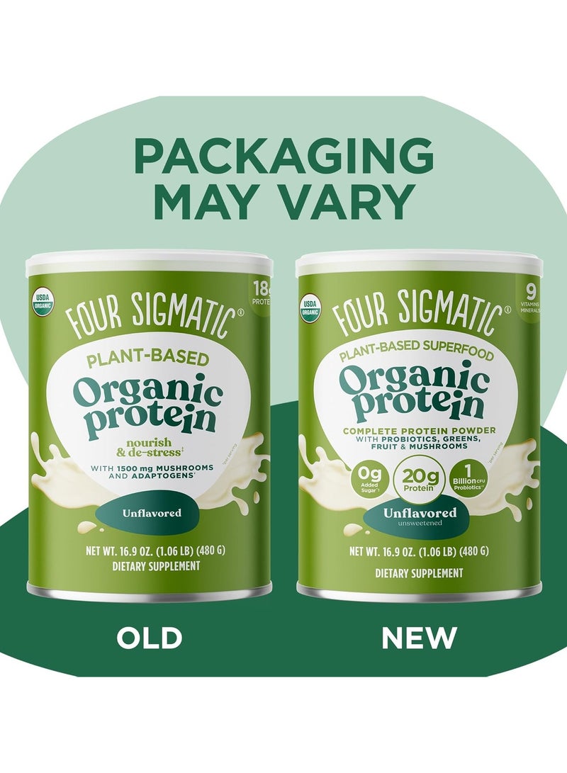 Four Sigmatic Plant-Based Organic Protein Powder, Unflavored, 1.06 Lb Packaging May Vary - Image 3