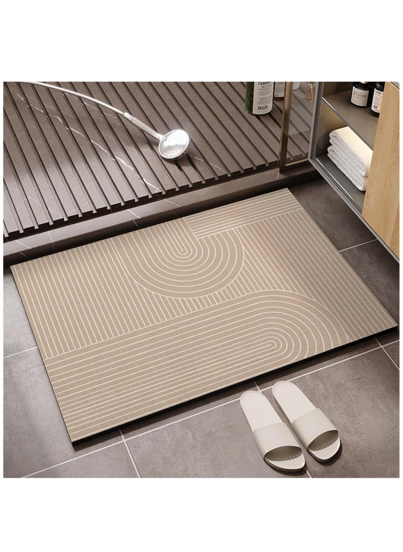Bath Mat, Absorbent Carpet with Anti Slip Pad, Diatom Mud Cushion for Bath and Kitchen