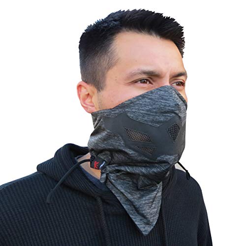 Grace Folly Half Face Mask for Cold Winter Weather. Use this Half Balaclava for Snowboarding, Ski, Motorcycle. (Many Colors) (Grey Heather) - Image 1