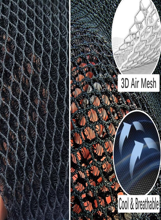 acdiac Summer Cool 3D Air Mesh Breathable Vented Car Seat Cushion Pad,Universal Auto Back Cooling Ventilated Seat Cover for Car SUV Truck Van Pickup for Driving Seat(Black, 1 Pack Back Cushion) - Image 4