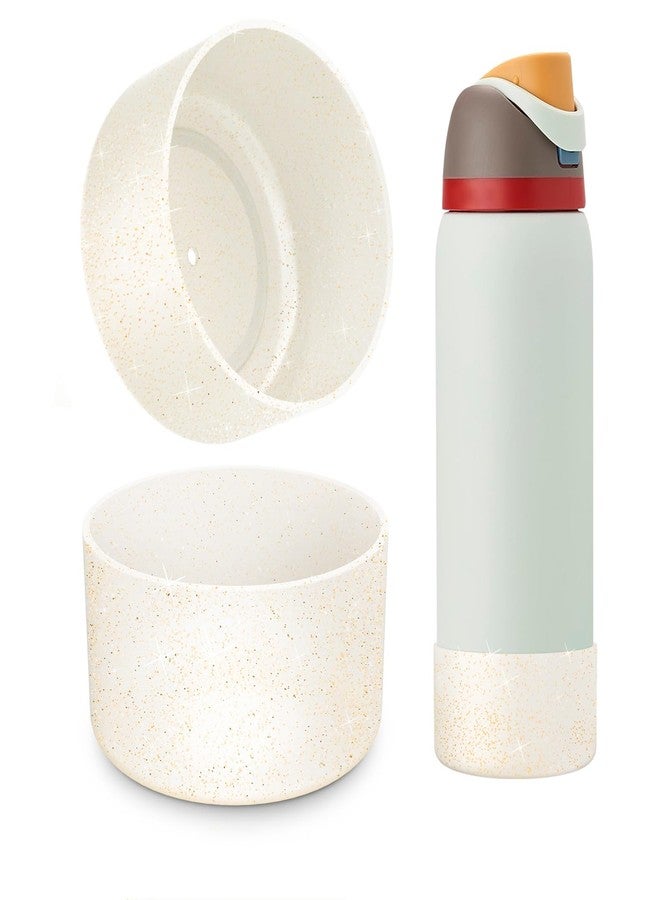 Beonsky 2 PCS Glitter Silicone Boot for Owala Water Bottle 32 oz, Anti-Slip Protective Sleeve for FreeSip/Twist/Flip Stainless Steel Water Bottles Accessories - Image 1