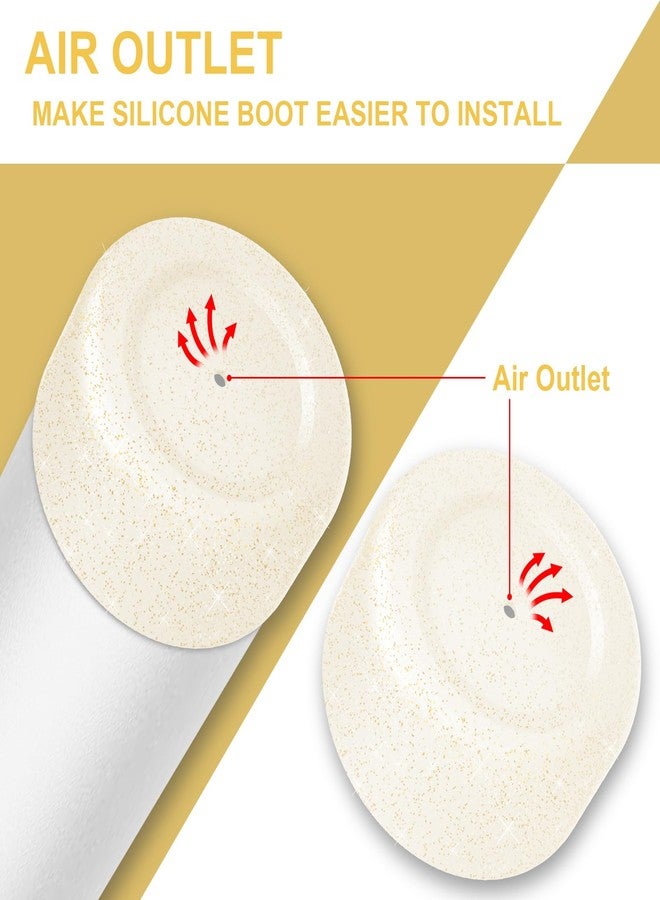 Beonsky 2 PCS Glitter Silicone Boot for Owala Water Bottle 32 oz, Anti-Slip Protective Sleeve for FreeSip/Twist/Flip Stainless Steel Water Bottles Accessories - Image 5