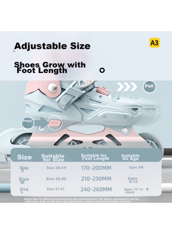 Sway Roller Skates For Children, Inline Skates For Boys And Girls, Beginner Set With Adjustable Wheels, Light-up Inline Skates For Ice Skating And Roller Skating - Image 1