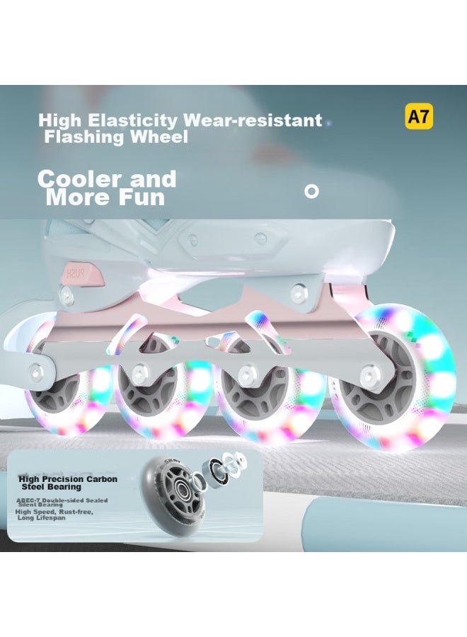 Sway Roller Skates For Children, Inline Skates For Boys And Girls, Beginner Set With Adjustable Wheels, Light-up Inline Skates For Ice Skating And Roller Skating - Image 2