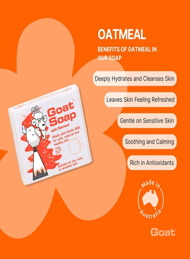 Goat Soap Value Six Packs - for Soft, Natural and Healthy Skin, Goats Milk Body Soap Bar - 6 x 100g (3.5oz) Bars - Oatmeal - Image 2