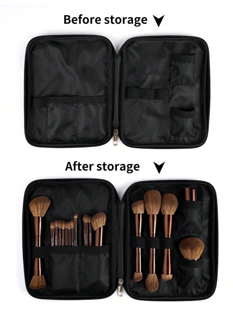 مانجي مجموعة فرش المكياج من مانج، 50 قطعة - تتضمن 20 فرشاة أنبوبية من الألومنيوم الفاخر، وإسفنجة تجميل، ومنافذ بودرة سائبة، ومنصات إزالة المكياج، ومنظف فرش المكياج، وحقيبة مستحضرات تجميل - مجموعة أدوات مكياج احترافية كاملة - Image 4