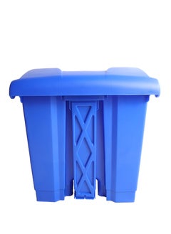 Generic Step Trash Bin | Plastic Matte Finish | Suitable For Bathrooms, Kitchens & Communal Spaces | Blue | 30 Liters  - Image 3