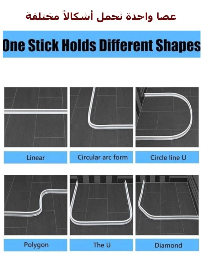 2Pcs Bathroom Waterproof Strip, Water Shower Barrier Water Dam  Silicone Bathroom Water Stopper Strip Self-Adhesive Anti Slip Tape Strip Flexible Water Retaining Strip - Image 4