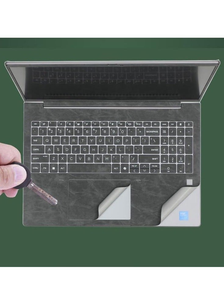 عام غطاء ملصقات متوافق مع كمبيوتر HP Zhan 99 16 G1i 2025 مقاس 16 بوصة، مصنوع من فيلم جلد مقاوم للخدوش مع حماية ثلاثية الجوانب. - Image 4