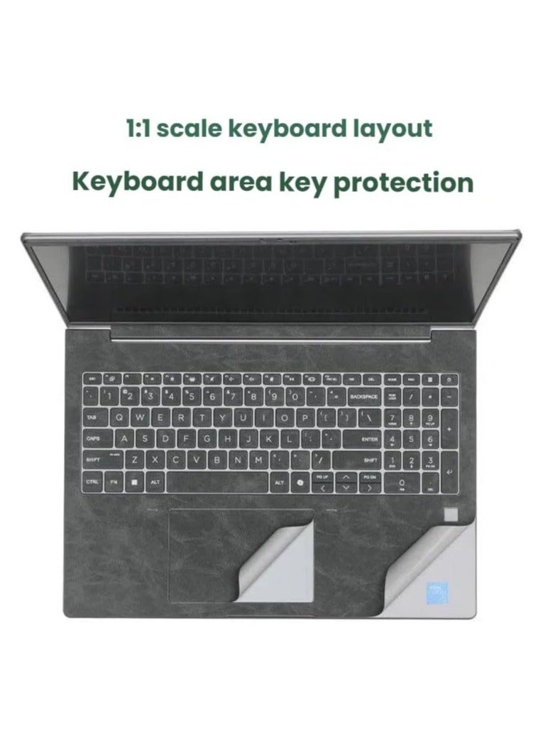 عام غطاء ملصقات متوافق مع كمبيوتر HP Zhan 99 16 G1i 2025 مقاس 16 بوصة، مصنوع من فيلم جلد مقاوم للخدوش مع حماية ثلاثية الجوانب. - Image 2